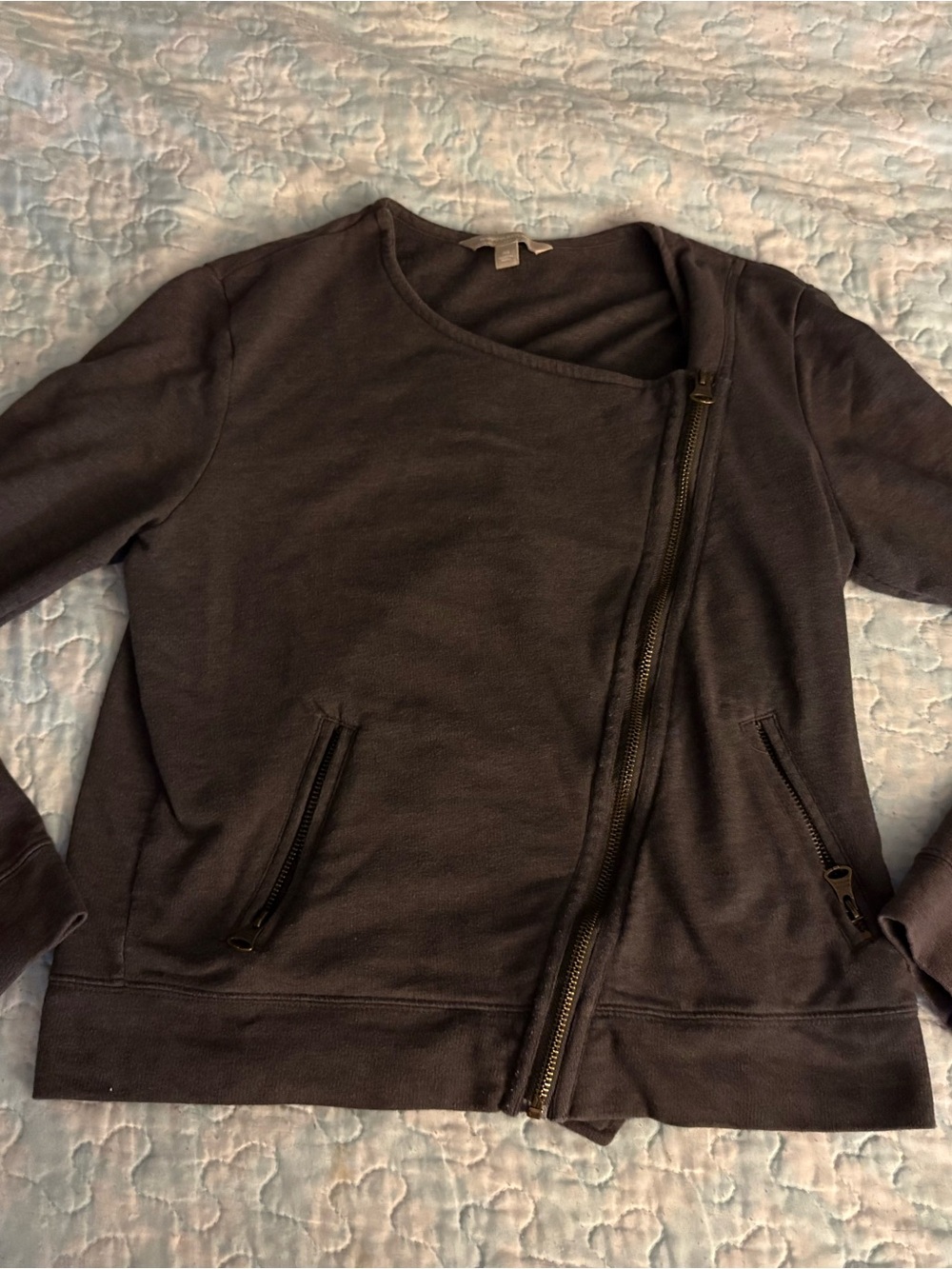Banana Republic Asymmetrical Zip GrayJacket